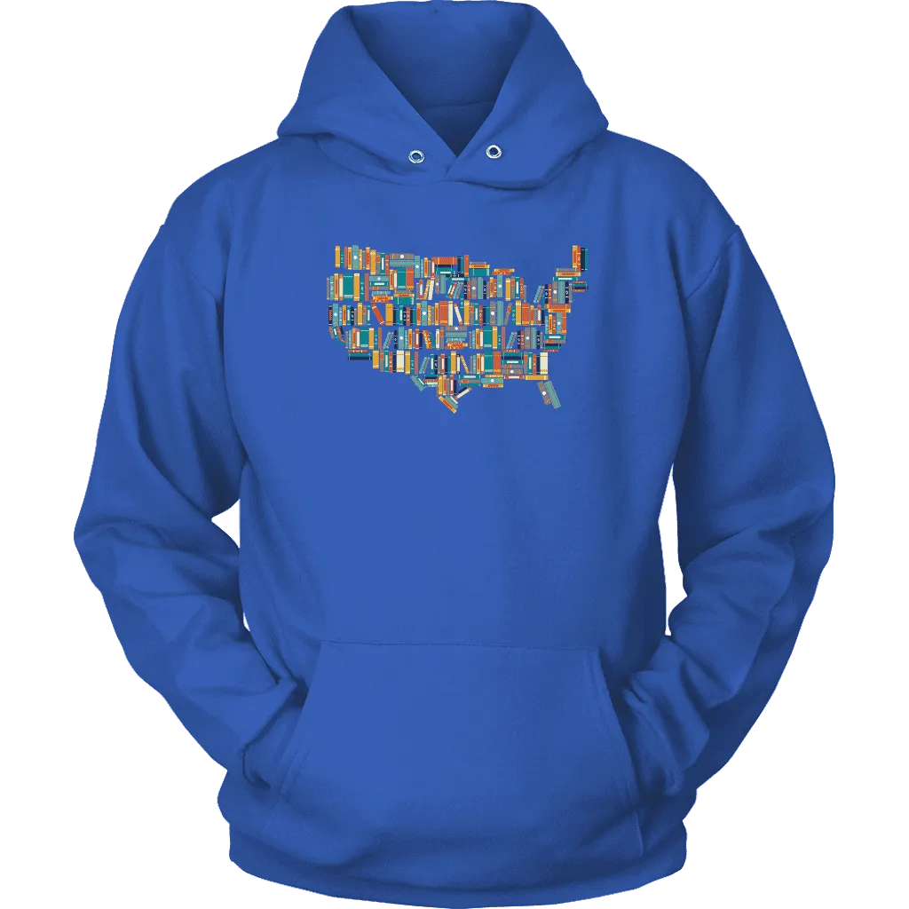 "USA Bookish Map" Hoodie