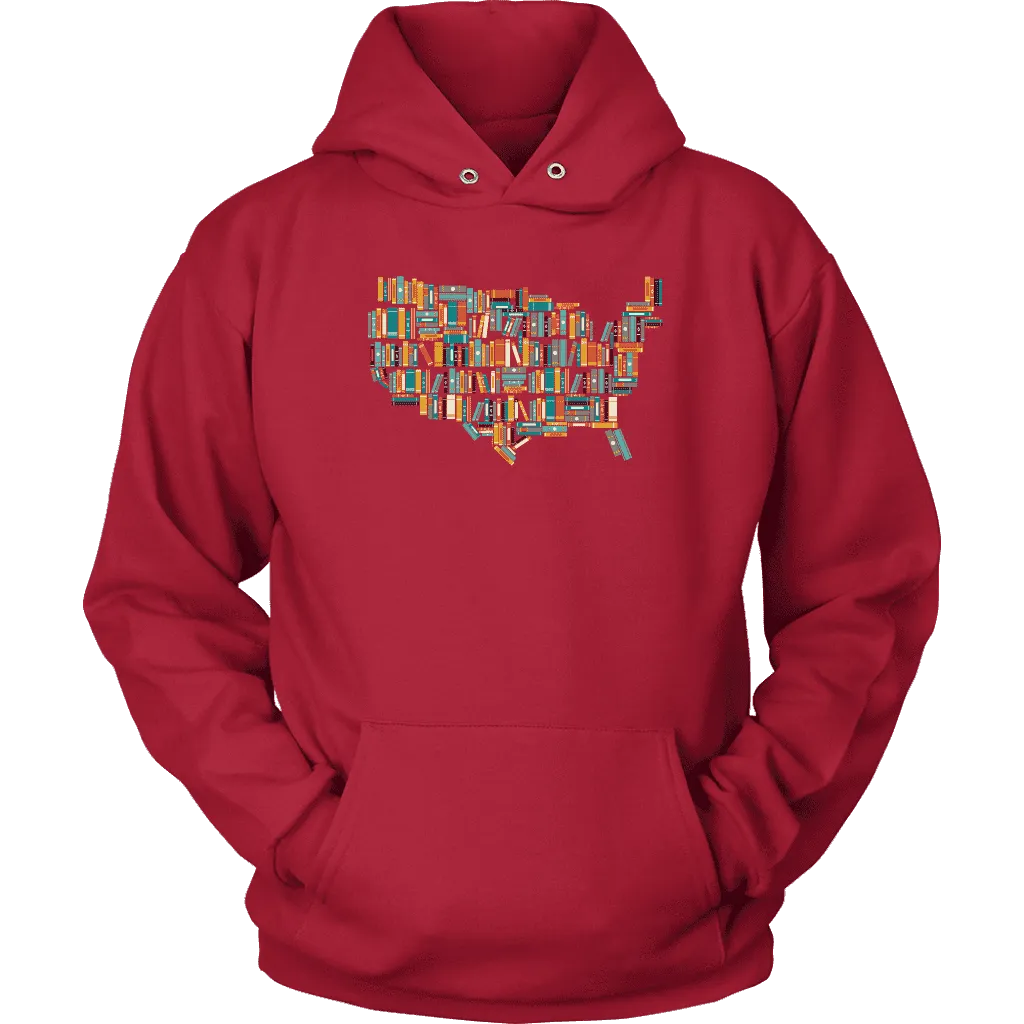 "USA Bookish Map" Hoodie