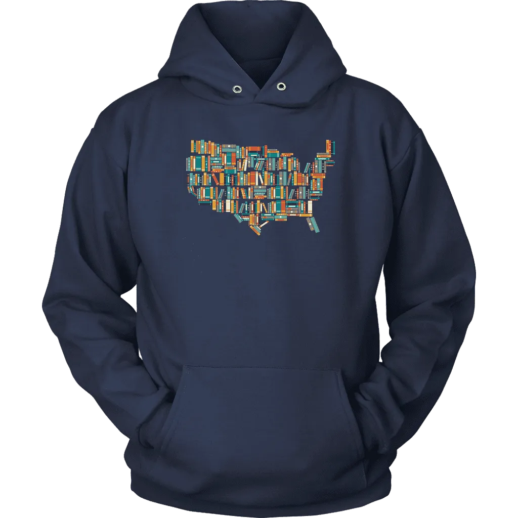 "USA Bookish Map" Hoodie