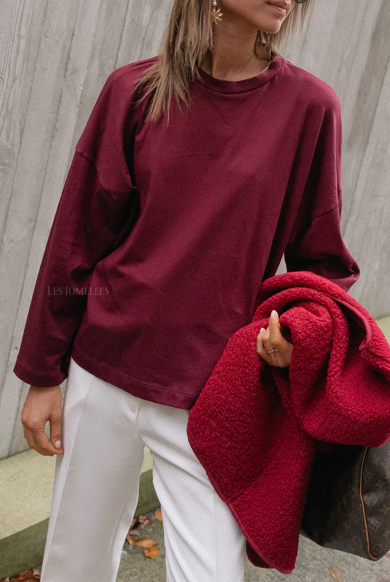 Rachel LS shirt burgundy