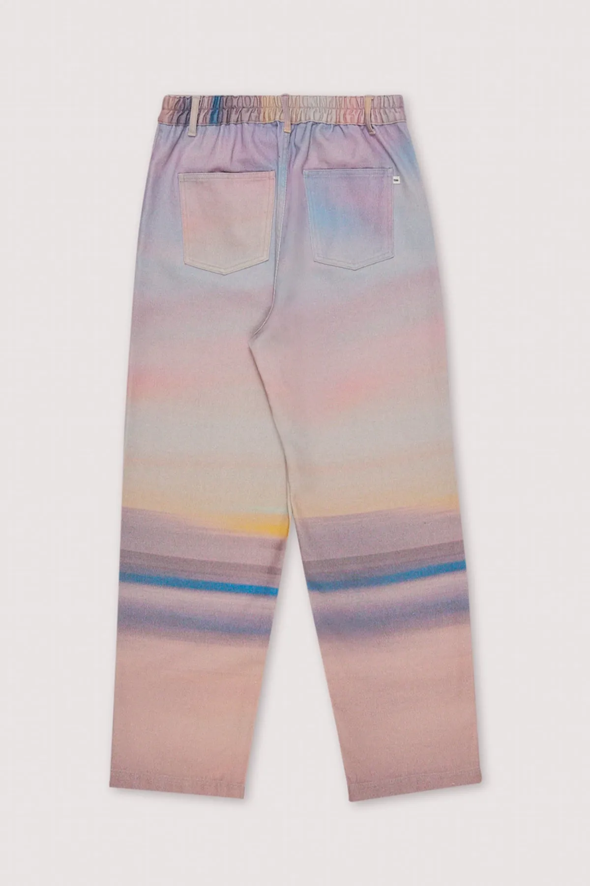 RELAXED DENIM TROUSERS "SUNSET" MULTICOLOR