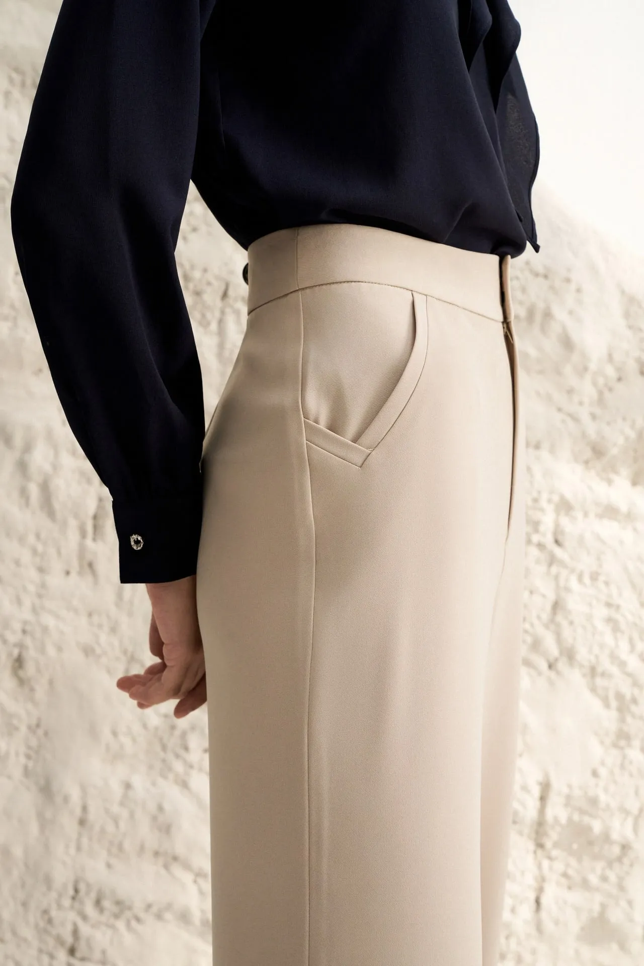 Relaxed Straight Leg Dobby Twill Pants