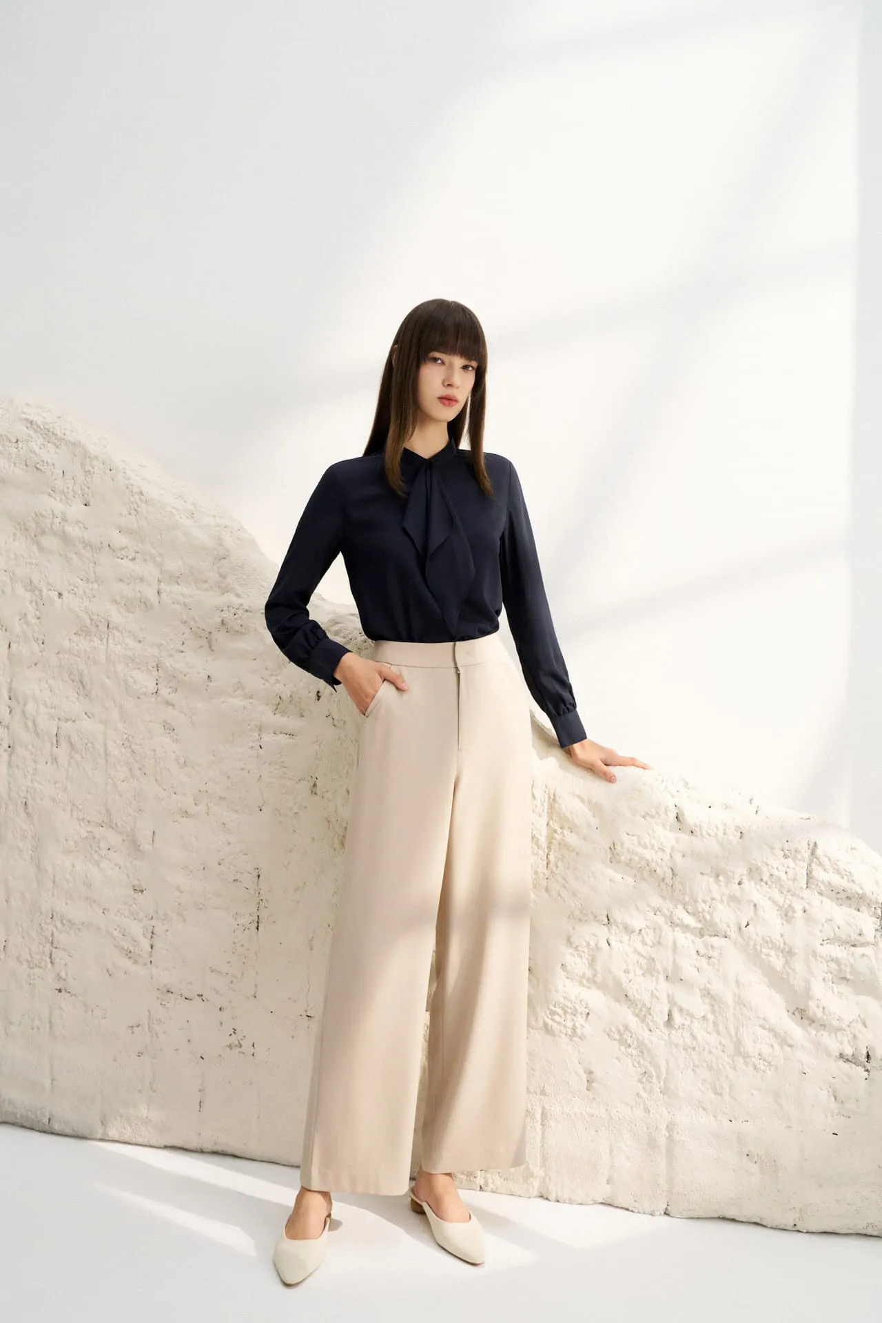 Relaxed Straight Leg Dobby Twill Pants