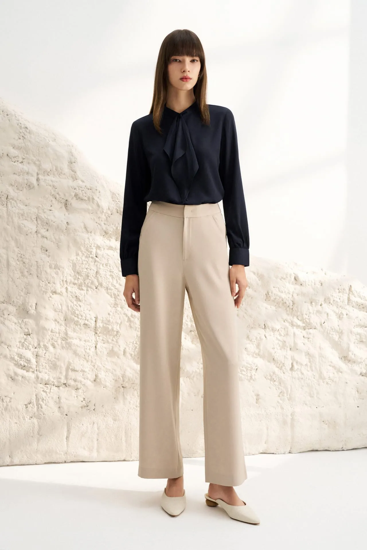 Relaxed Straight Leg Dobby Twill Pants