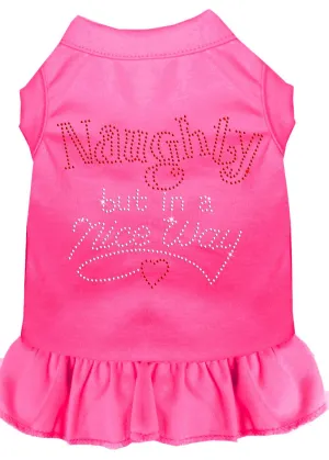 Rhinestone Naughty But In A Nice Way Dress Bright Pink Med (12)