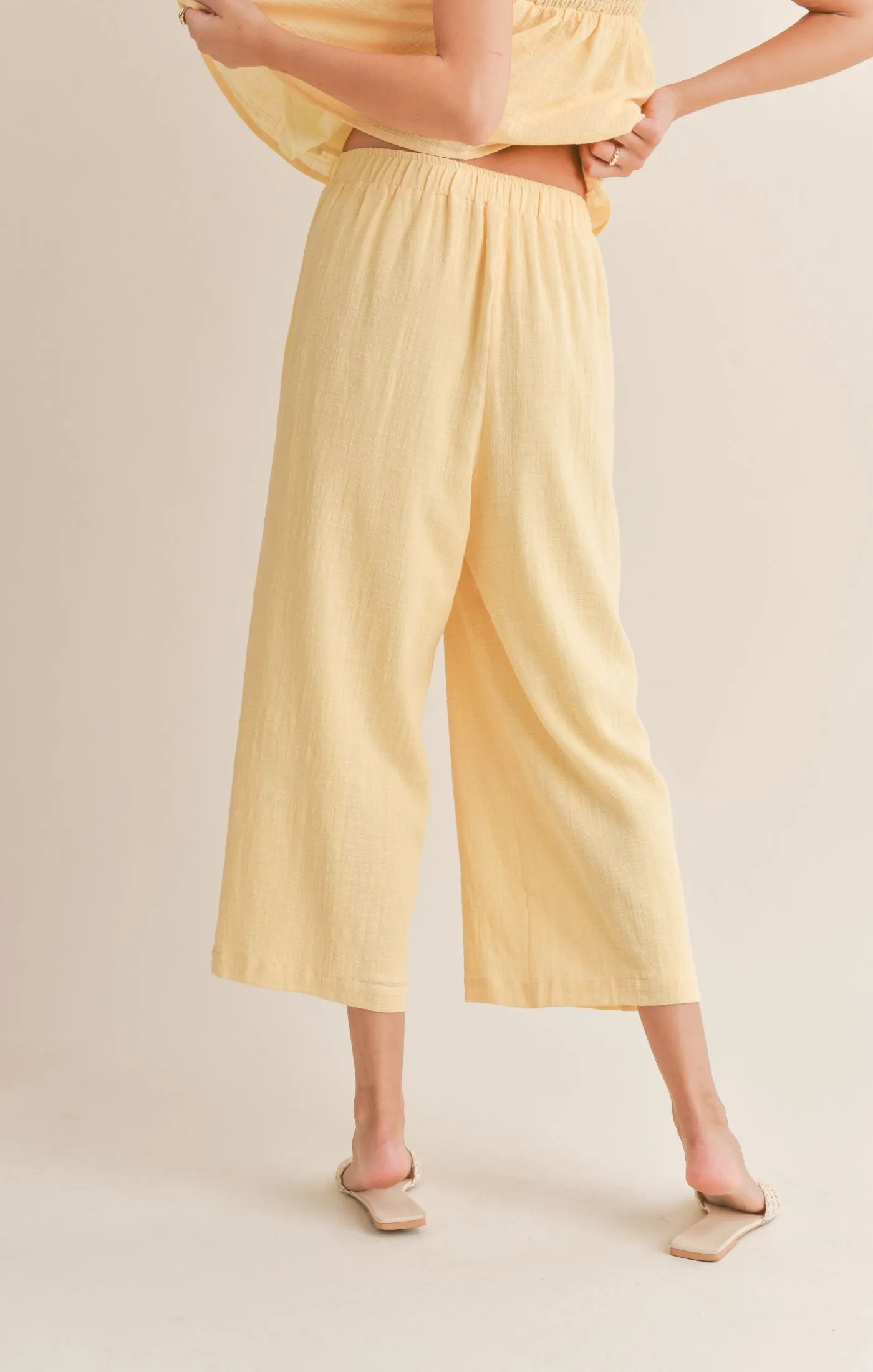 Sadie And Sage Bird Song Wide Leg Cropped Pant