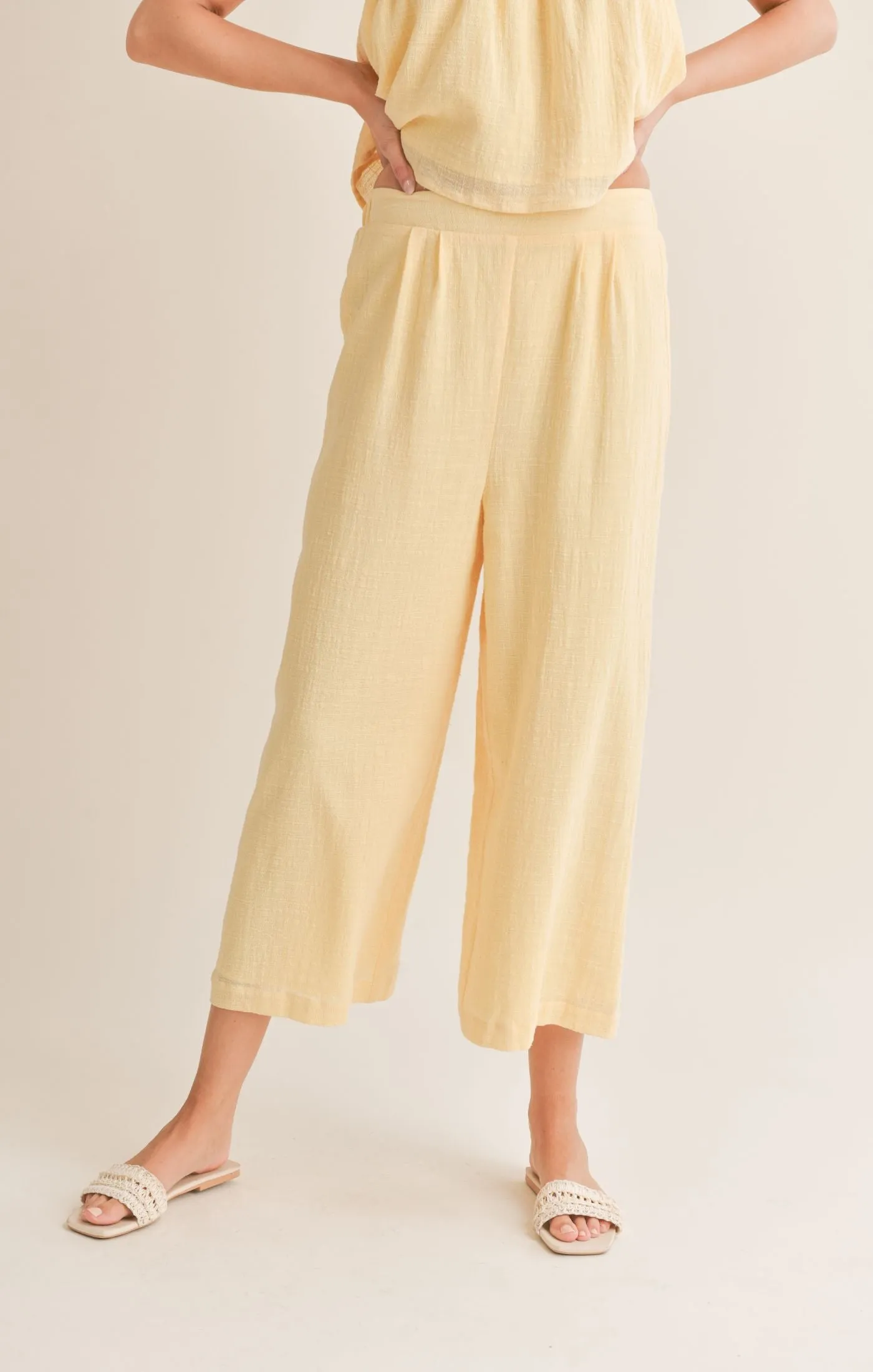 Sadie And Sage Bird Song Wide Leg Cropped Pant