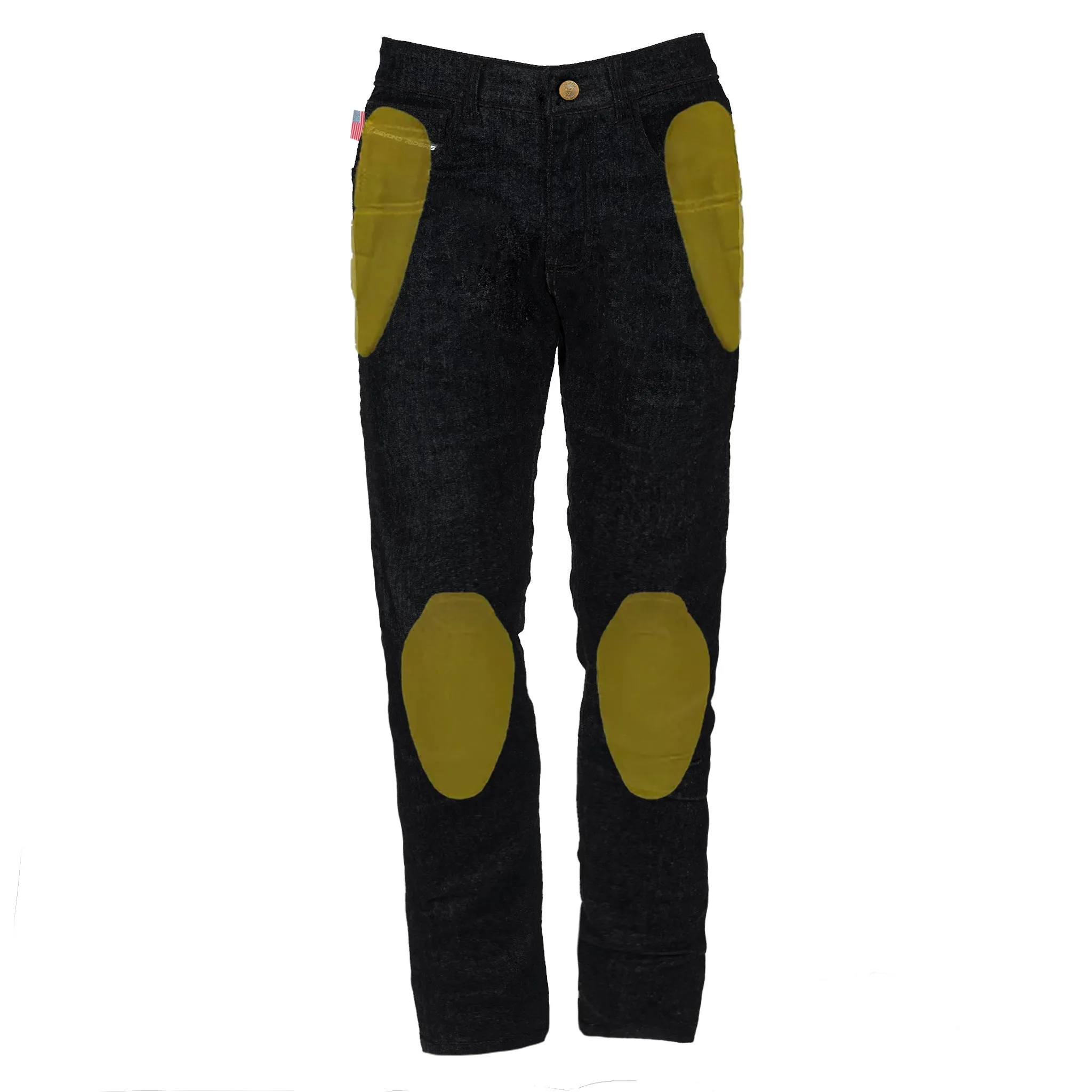 SALE Relaxed Fit Protective Jeans - Black with Pads