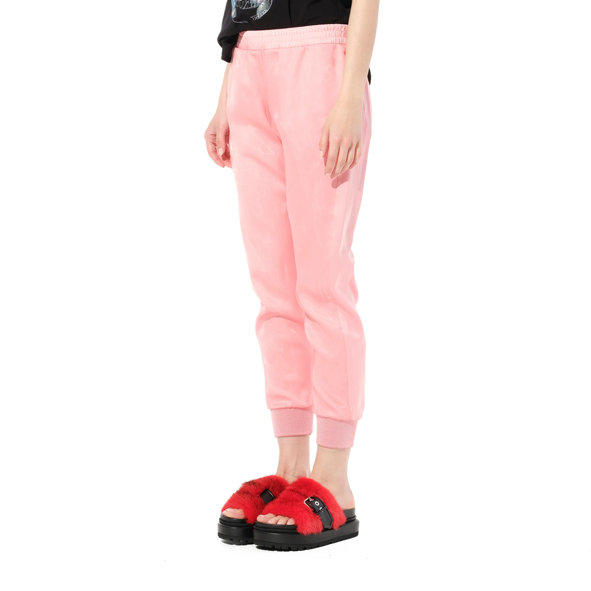 Satin Organza Jogger in Anemone