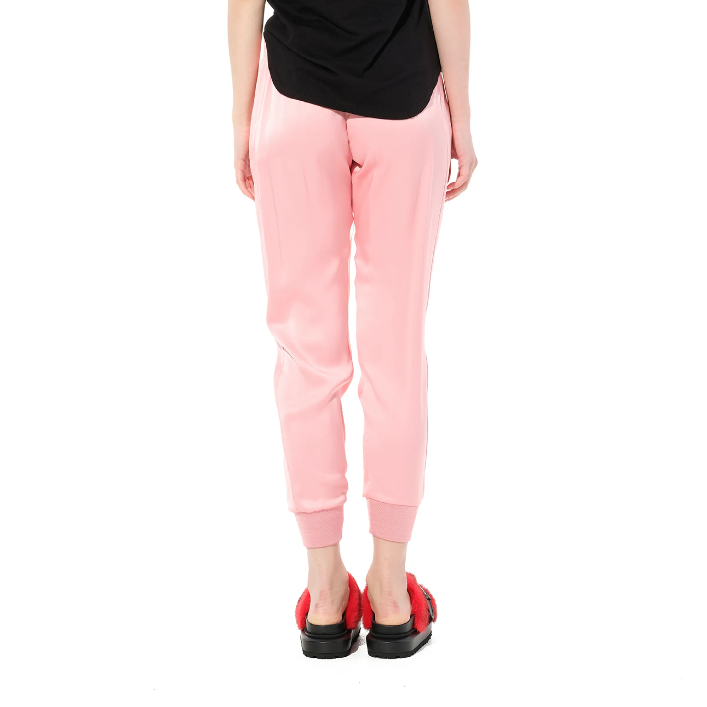 Satin Organza Jogger in Anemone