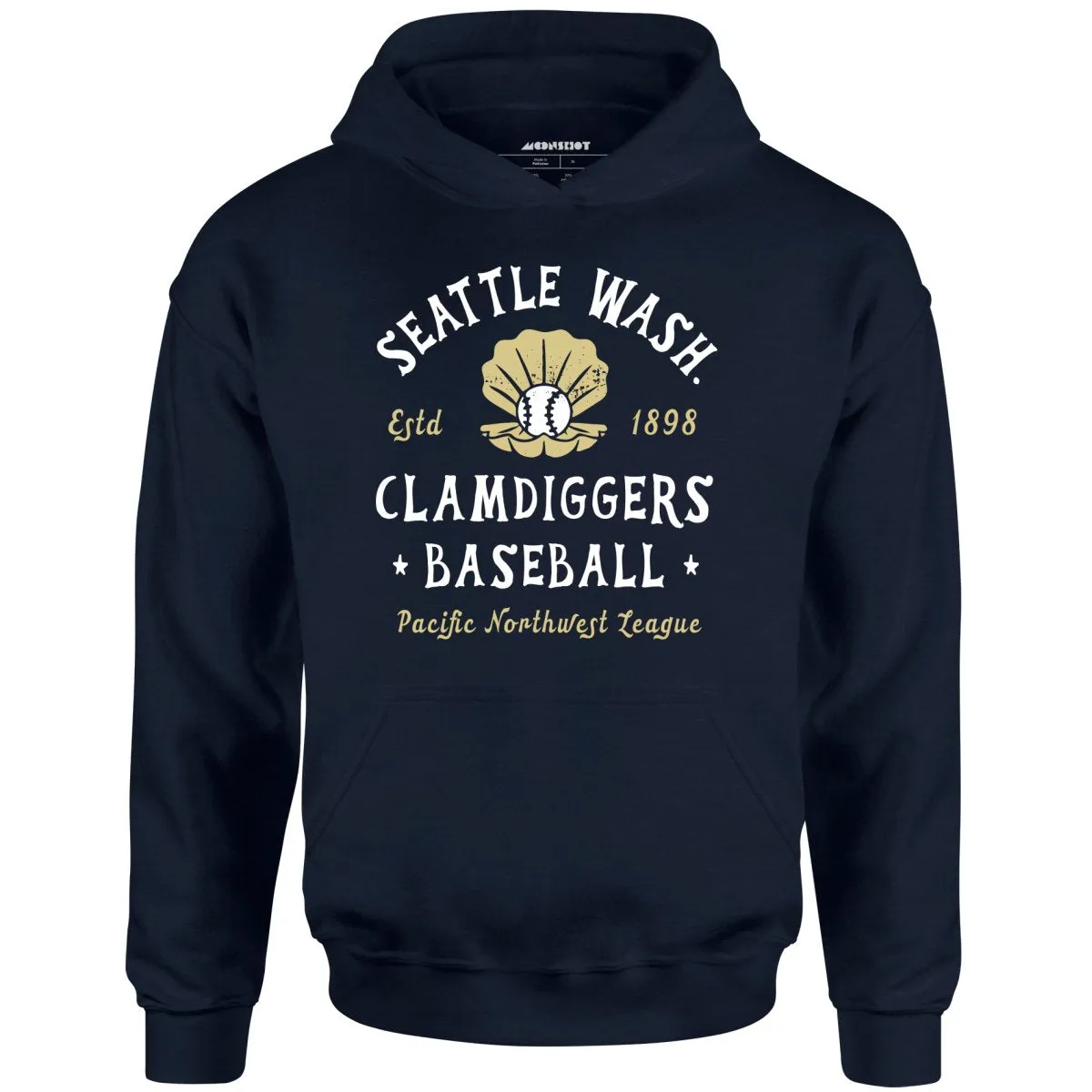 Seattle Clamdiggers - Washington - Vintage Defunct Baseball Teams - Unisex Hoodie