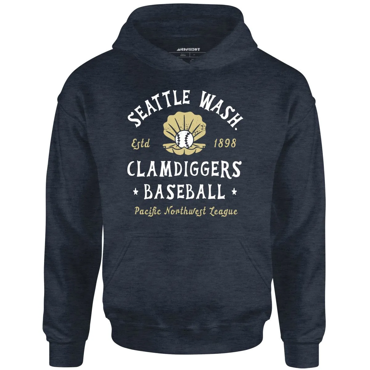 Seattle Clamdiggers - Washington - Vintage Defunct Baseball Teams - Unisex Hoodie