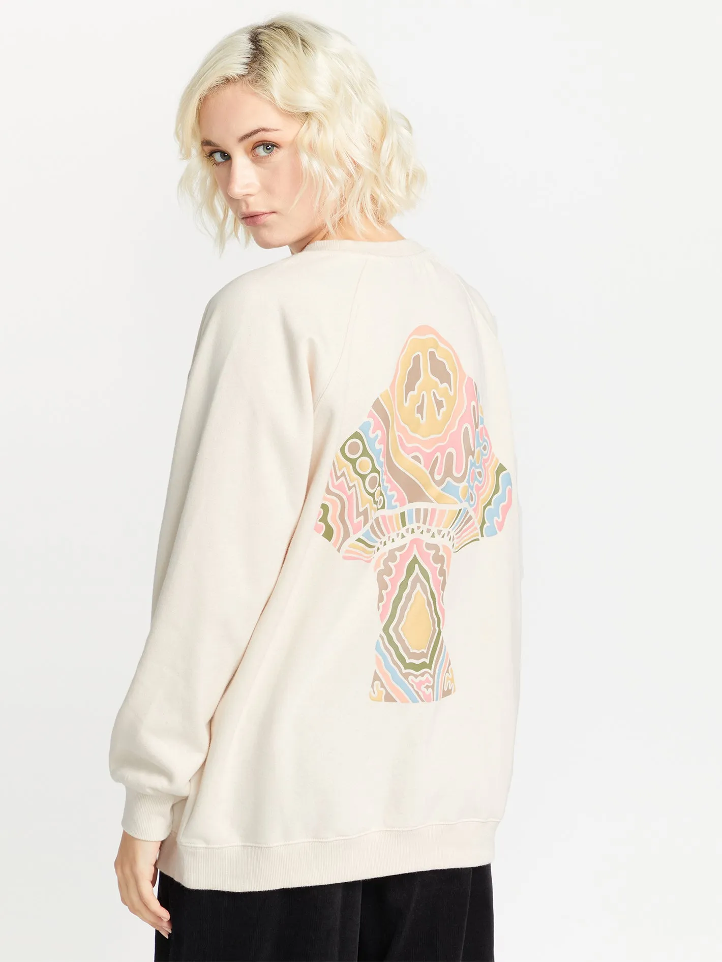 Stone Magic Boyfriend Crew Sweatshirt - Cloud