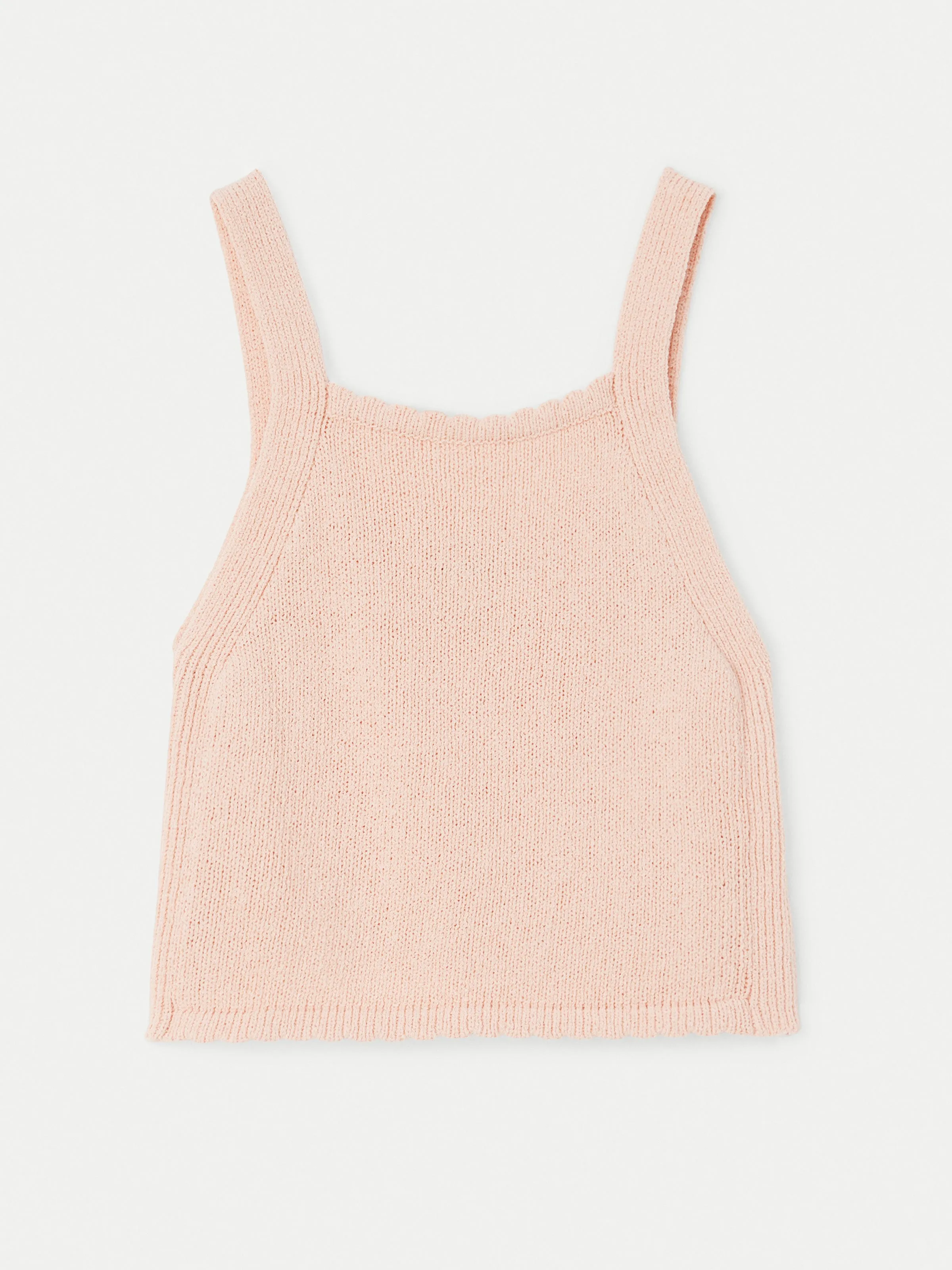 The Crochet Knit Tank in Light Pink