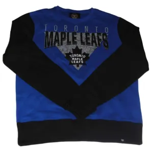 Toronto Maple Leafs 47 Brand Blue Black Fleece Lined Pullover Sweatshirt (M)