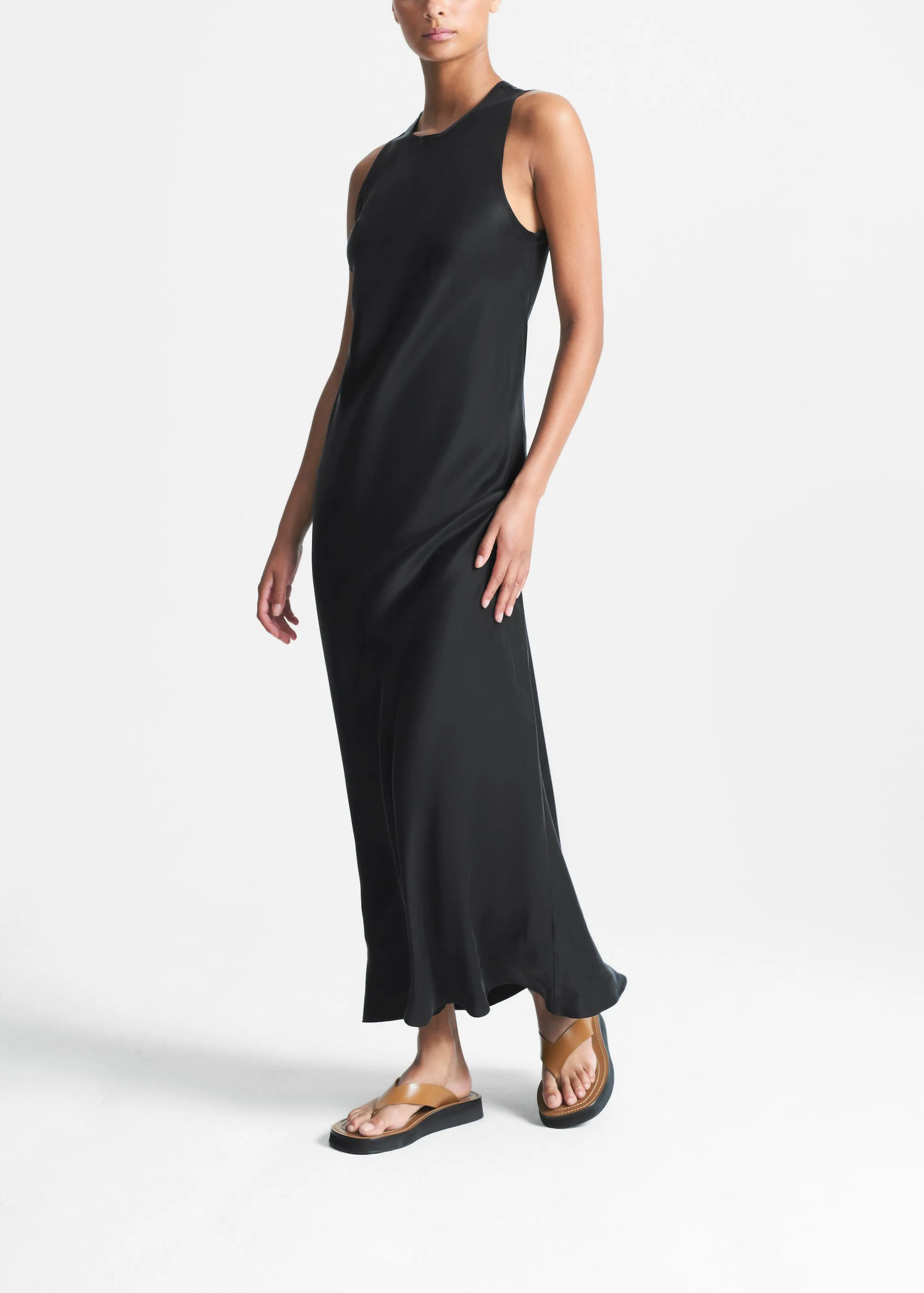 Valencia Slip Dress Black Silk