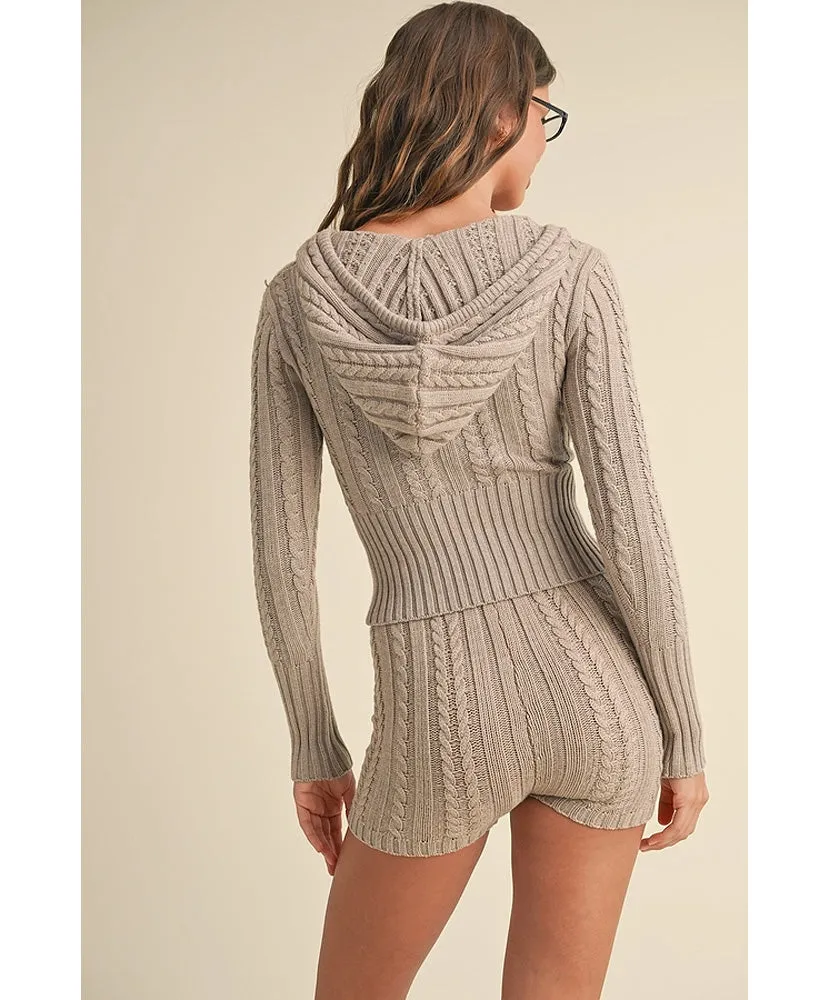 Vic V-Neck Cable Knit Sweater