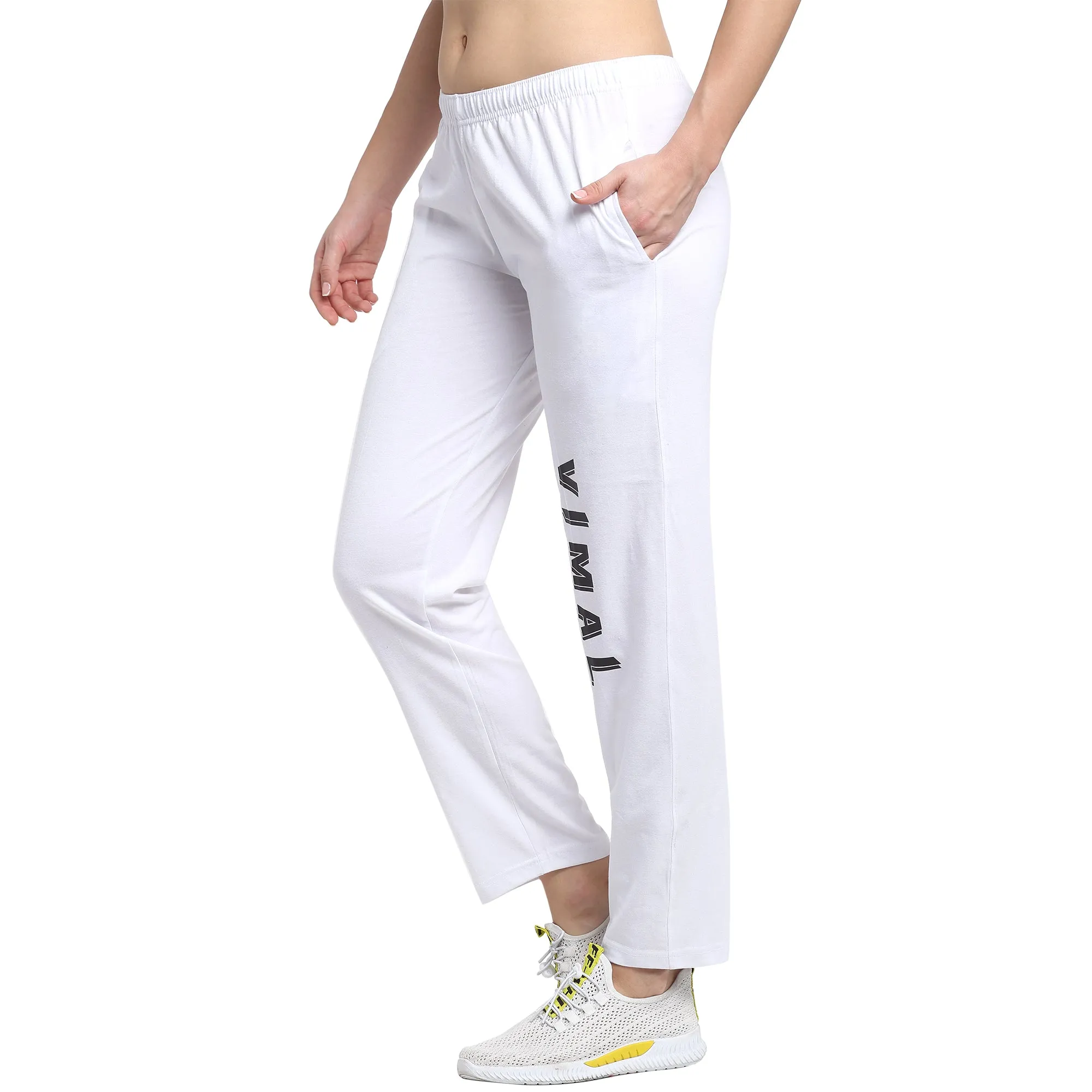 Vimal Jonney White Trackpant For Women's