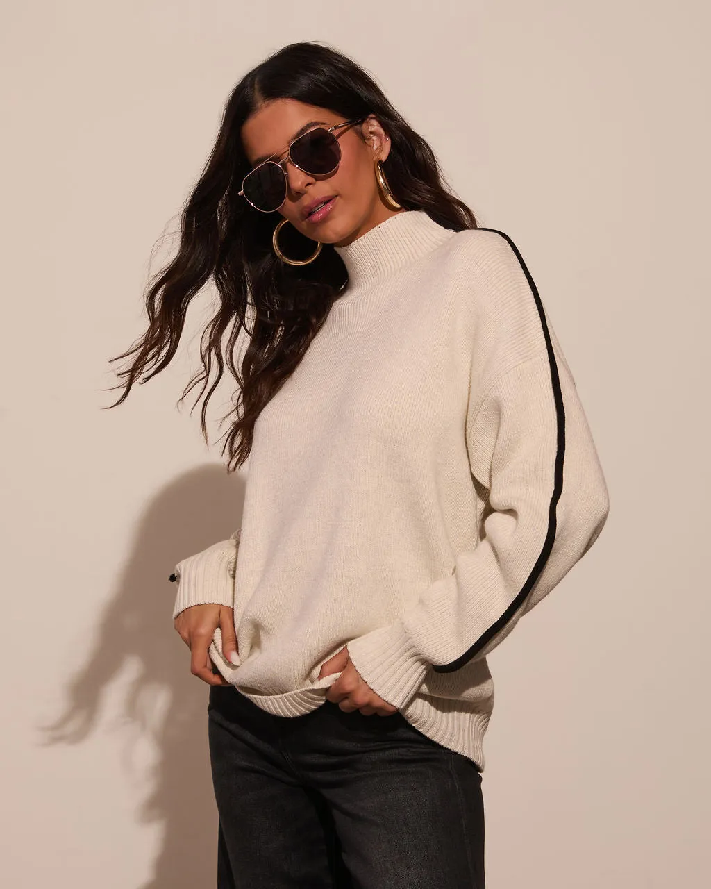 Warm Embrace Mockneck Knit Sweater